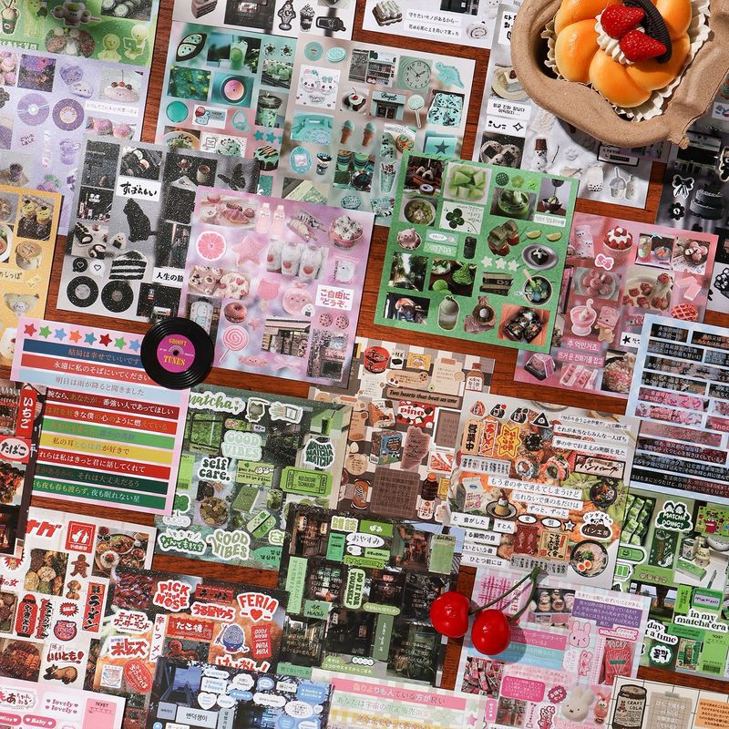 30 pegatinas de papel estética - Snacks Food Labels reseña y precio