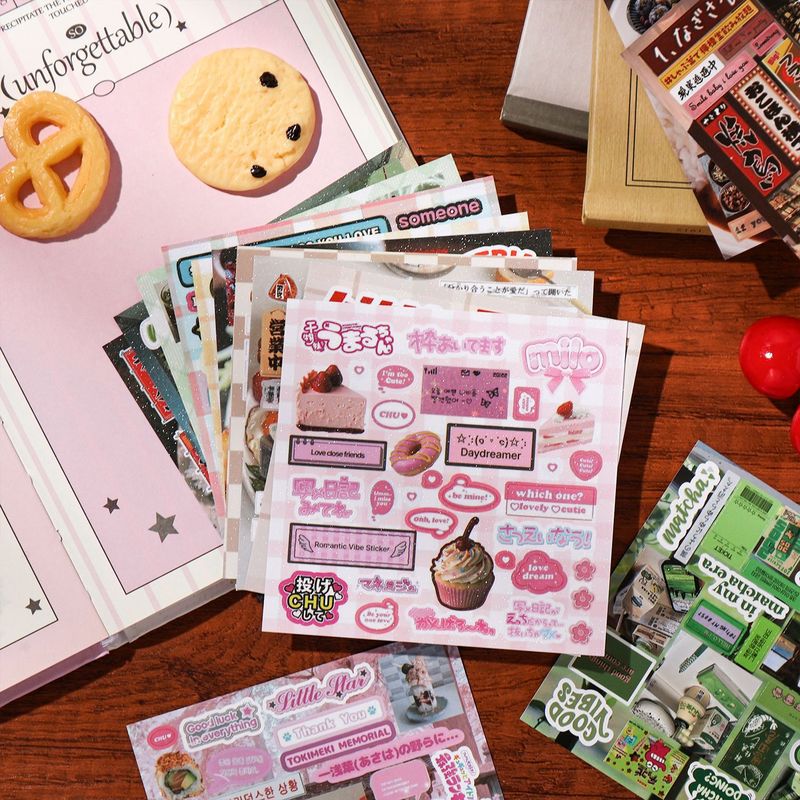 30 pegatinas de papel estética - Snacks Food Labels reseña y precio
