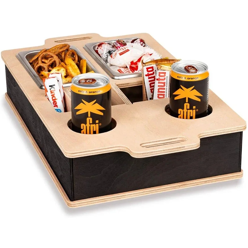 Bandeja rectangular de bambú,  - Food Snacks Drinks reseña y precio