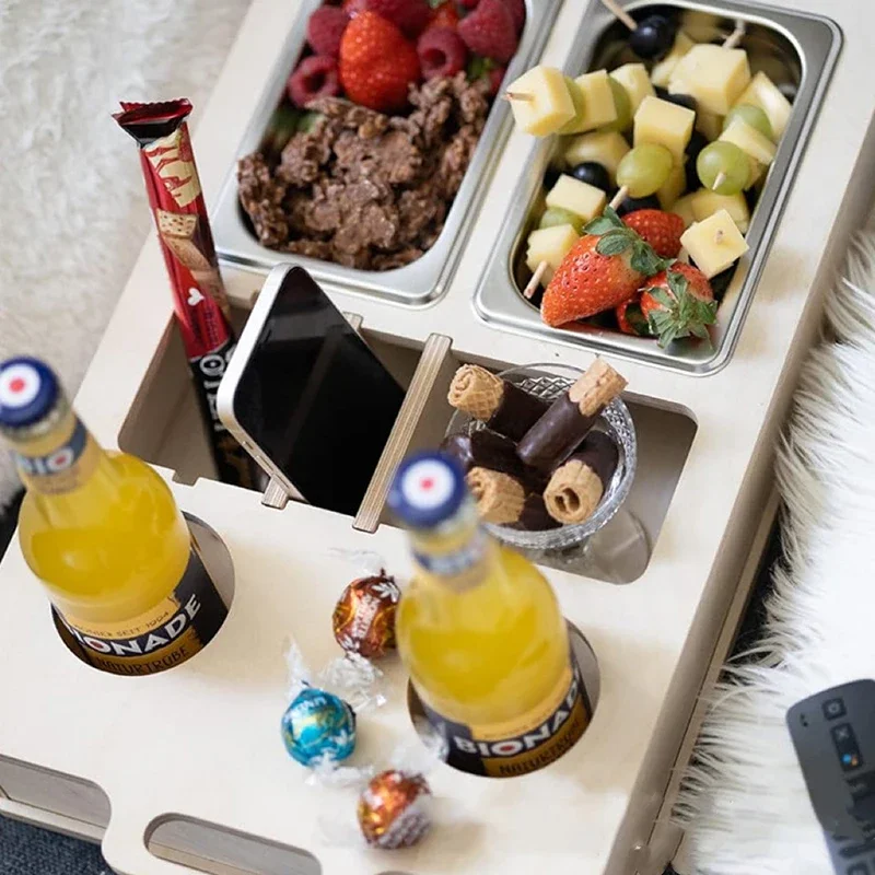 Bandeja rectangular de bambú,  - Food Snacks Drinks reseña y precio