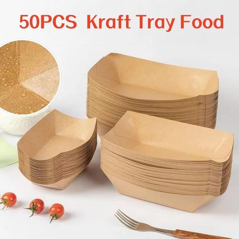 Bandejas de papel kraft desech - Food Packed Snacks reseña y precio
