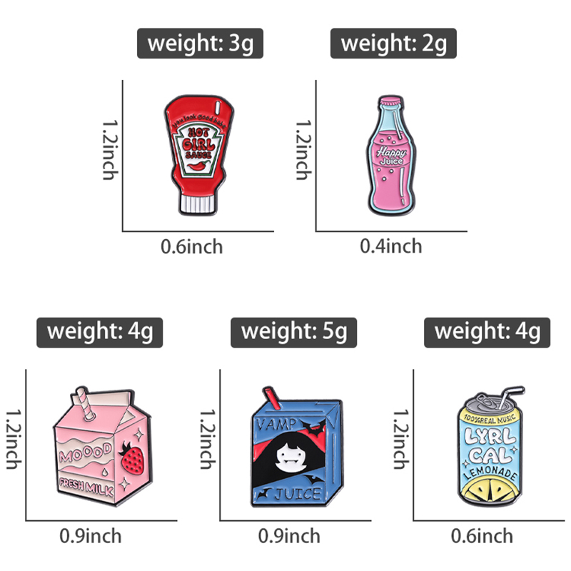 Alfileres de esmalte de comida - Food Zinc reseña y precio